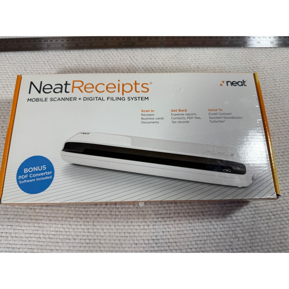 NeatReceipts Mobile Scanner Digital Filing System White Portable DocumentScanner